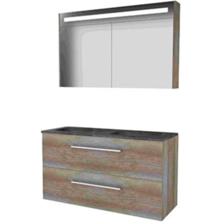 Basic-Line Premium 46 Badkamermeubelset - 120 x 46 cm - Met, Huis en Inrichting, Badkamer | Badkamermeubels, Nieuw, Ophalen of Verzenden