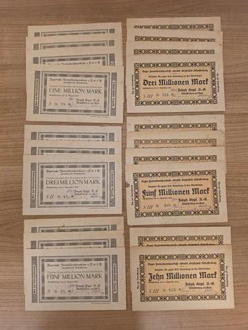 Duitsland. - 20 Banknotes 1923 – Aschaffenburg – Notgeld, Postzegels en Munten, Bankbiljetten | Europa | Niet-Eurobiljetten