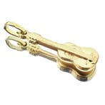 Gouden hanger van een Spaanse gitaar (Hanger of bedel), Ophalen of Verzenden, Gebruikt, Goud, Overige merken