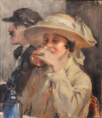 Greta Gerell (1898-1982) - Paris: scène de café