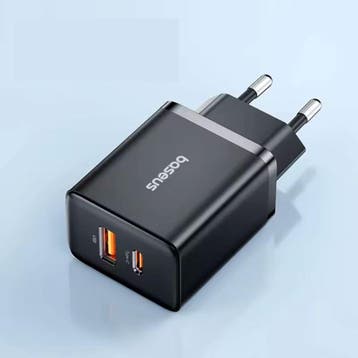 Dual Port Stekkerlader USB/USB-C - 20W PD Muur Oplader, Verzenden, Nieuw