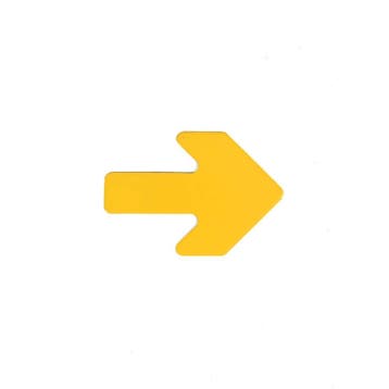 Pijl  -  Anti slip - Geel - Anti - slip - Polyvinylchloride, Verzenden