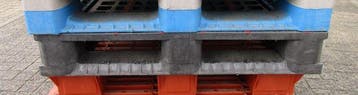Kunststof Pallet, B120 x D100 x H17cm, zwart, Gebruikt