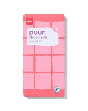HEMA Chocoladereep puur 180gram 3=30% / 2=20%, Verzenden, Nieuw
