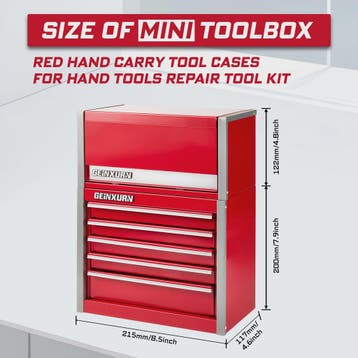Geinxurn Mini Gereedschapskist - Compacte 3/5 Lades, Stapelb, Verzenden, Nieuw