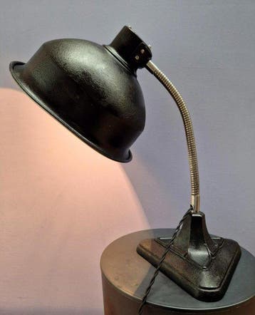 Bureaulamp - Gietijzer - Zware industriele lamp