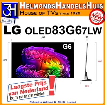 LG OLED83G67LW 83 inch oled tv Nieuw 2026 Laagste prijs 3H, Audio, Tv en Foto, Televisies, Nieuw, Ophalen of Verzenden, 100 cm of meer