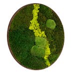 Vintlux Mosschilderij Rond 100 cm Donker Eiken - Uppsala Le, Huis en Inrichting, Nieuw