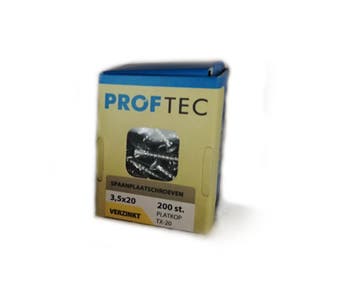 Proftec snelboorschroef / spaanplaatschroef 3.5x20 TX, Verzenden, Nieuw