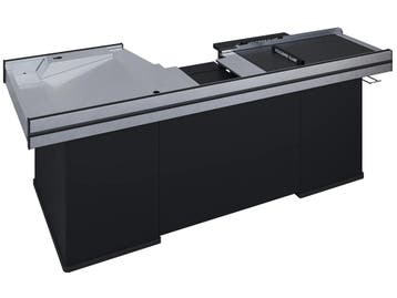 Kassa check out links B250xD100xH87cm - zwart
