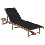 vidaXL Ligbed met kussen bamboe, Tuin en Terras, Ligbedden, Verzenden, Nieuw