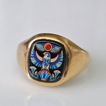 Zonder minimumprijs - Zegelring - 9 kt. Geel goud,
