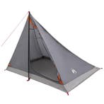 vidaXL Backpacking Tent Grijs en Oranje 4-persoons, Verzenden, Nieuw, Tot en met 2
