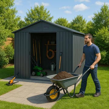 Metalen gereedschapsschuur / Tuinschuur / Berging XL - Incl., Tuin en Terras, Verzenden, Nieuw