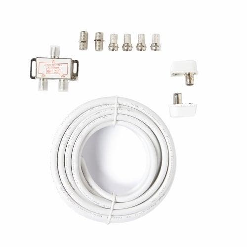 SGL TV Coax Kabel X1 | 5 meter | wit, Audio, Tv en Foto, Audiokabels en Televisiekabels, Nieuw, Ophalen of Verzenden