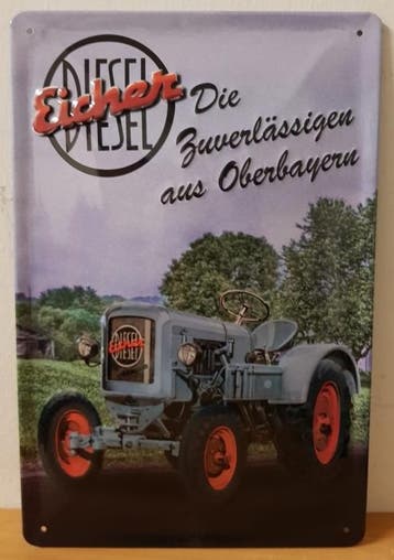 Eicher diesel aus oberbeyern reclamebord, Ophalen of Verzenden, Nieuw
