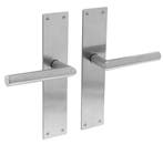 Deurklink Jura met schild blind geborsteld RVS - deurbesl..., Ophalen of Verzenden, Nieuw, Rvs, Klink of Kruk