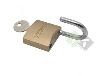 Hangslot Stahlex, Slot, Sloten 32mm, 6mm Dik, Ophalen of Verzenden, Nieuw, Koper of Messing, Overige typen
