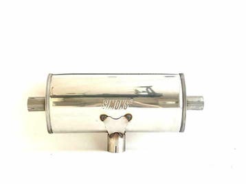 Uitlaat demper duplex Ø 63.5/50,8 | 140/220 | 500 mm lang, Ophalen of Verzenden, Nieuw