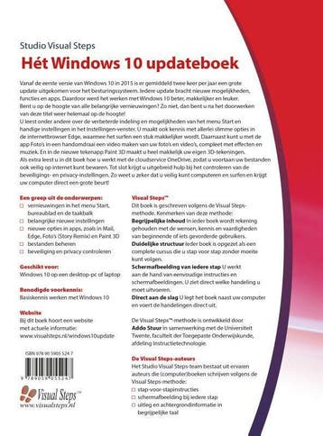 Hét Windows 10 updateboek 9789059055247 Studio Visual Steps, Boeken, Verzenden, Gelezen, Studio Visual Steps