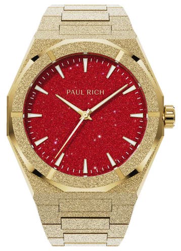 Paul Rich Frosted Star Dust II Gold Red FRSD207 horloge, Overige merken, Staal, Verzenden, Polshorloge
