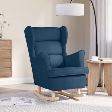 vidaXL Schommelstoel 74x90x102 cm stof blauw, Verzenden, Nieuw