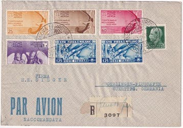 Koninkrijk Italië 1936 - Bellini Luchtpost Volledige serie +, Gestempeld