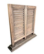 Houten robuuste shutter – dubbel bruin | Old Dutch stijl.., Huis en Inrichting, Woonaccessoires | Overige, Ophalen of Verzenden