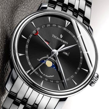 Tecnotempo - Calendar & Moon Phase - 40mm - - TT.CMPA.B -, Nieuw