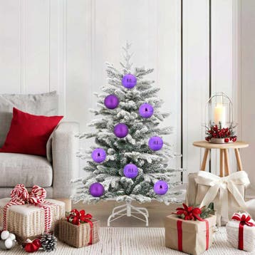 vidaXL Kerstbal Set XL 15 st Lila Ø 10 cm Kunststof, Verzenden, Nieuw
