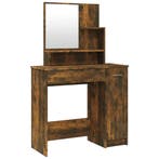 Kaptafel met spiegel - Gerookt eiken - Retourdeal 69% Krt, Huis en Inrichting, Tafels | Kaptafels, Gebruikt, 100 tot 150 cm, Tijdloos