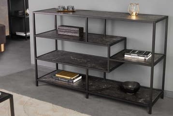 Moderne boekenkast SLIM LINE 115 cm grafiet metalen frame, Ophalen of Verzenden, Nieuw