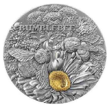 Ghana. 10 Cedis 2023 2 oz Ghana 10 Cedis Silver Bumblebee