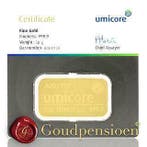 50 Gram Umicore Goudbaar met Certificaat 999,9 Puur Goud, Ophalen of Verzenden, Goud