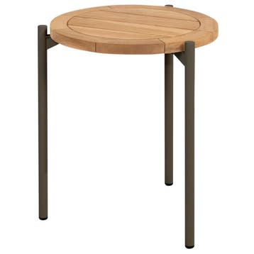 Yoga bijzettafel 45xH55 cm aluminium teak terre 4 Seasons, Ophalen of Verzenden, Nieuw