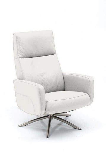 Relaxfauteuil Zevenaar - relaxfauteuils - Wit, Nieuw, Wit, Stof