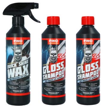 Pingi Car Care Schoonmaakset Glans 7-delig, Verzenden