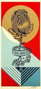 Shepard Fairey (OBEY) (1970) - Rise Above Rose Geometric