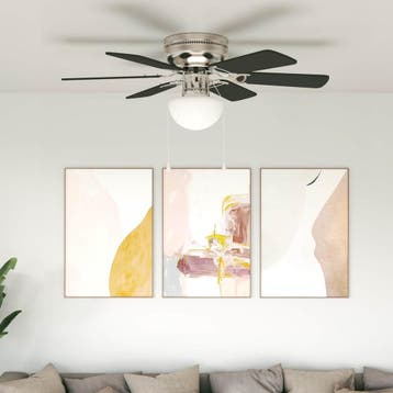 Design Plafondventilator met Licht | Tweedekansje | OP=OP, Ophalen of Verzenden, Zo goed als nieuw, Plafondventilator
