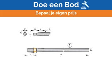 Bieden: Duplex propeller shaft L1180 mm x D30 mm, Watersport en Boten, Ophalen of Verzenden, Nieuw