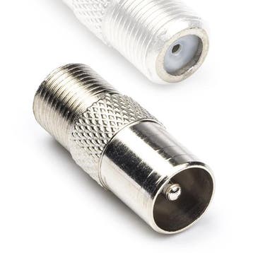 F connector - coax (IEC) adapter - Nedis, Verzenden, Nieuw