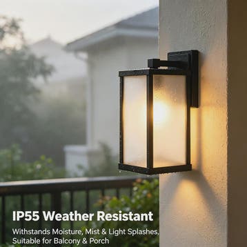 Moderne Zwarte Aluminium Buitenlamp IP55 Waterdicht - Wandla, Verzenden, Nieuw