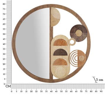 WANDSPIEGELBLOK CM Ø 80X3 - 661310000, Huis en Inrichting, Ophalen of Verzenden, Nieuw