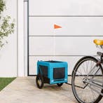 vidaXL Hondenfietstrailer oxford stof en ijzer blauw en, Verzenden, Nieuw