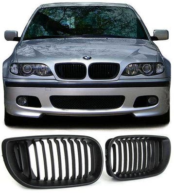 Mat zwarte grillen passend voor BMW 3 serie E46 sedan en ..., Auto-onderdelen, Verzenden, Nieuw
