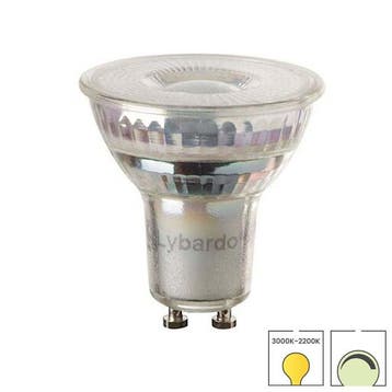LED spot GU10 Lybardo 5.5 watt | Dimtone 3000K - 2200K, Verzenden, Nieuw, 30 tot 60 watt, Led-lamp