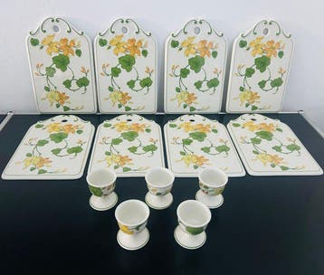 Villeroy & Boch - Ontbijtservies (13) - Geranium - Porselein, Antiek en Kunst