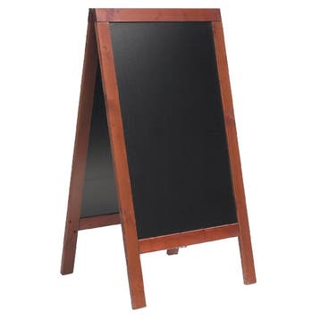 Securit Duplo stoepbord mahonie 135x70cm, Verzenden