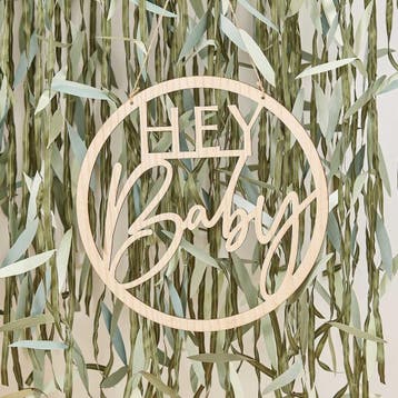 Houten Hanger Geboorte Hey Baby, Ophalen of Verzenden, Nieuw