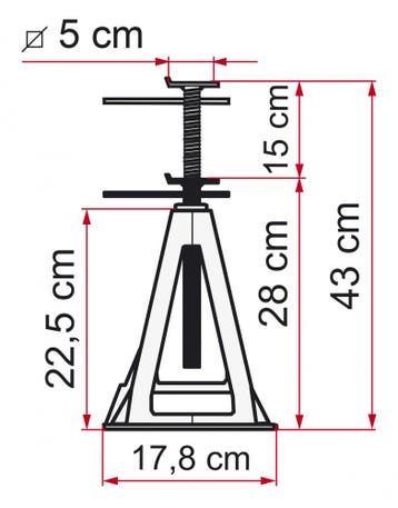 Fiamma Assteunen Aluminium 4st., Ophalen of Verzenden, Nieuw